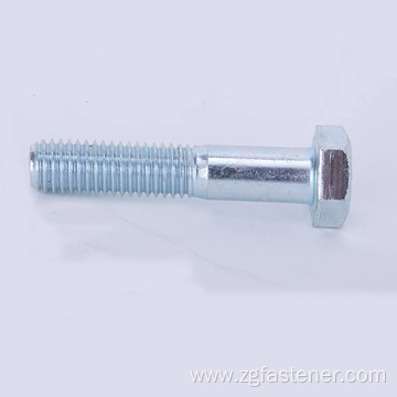 blue and white zinc hexagon flat head bolts